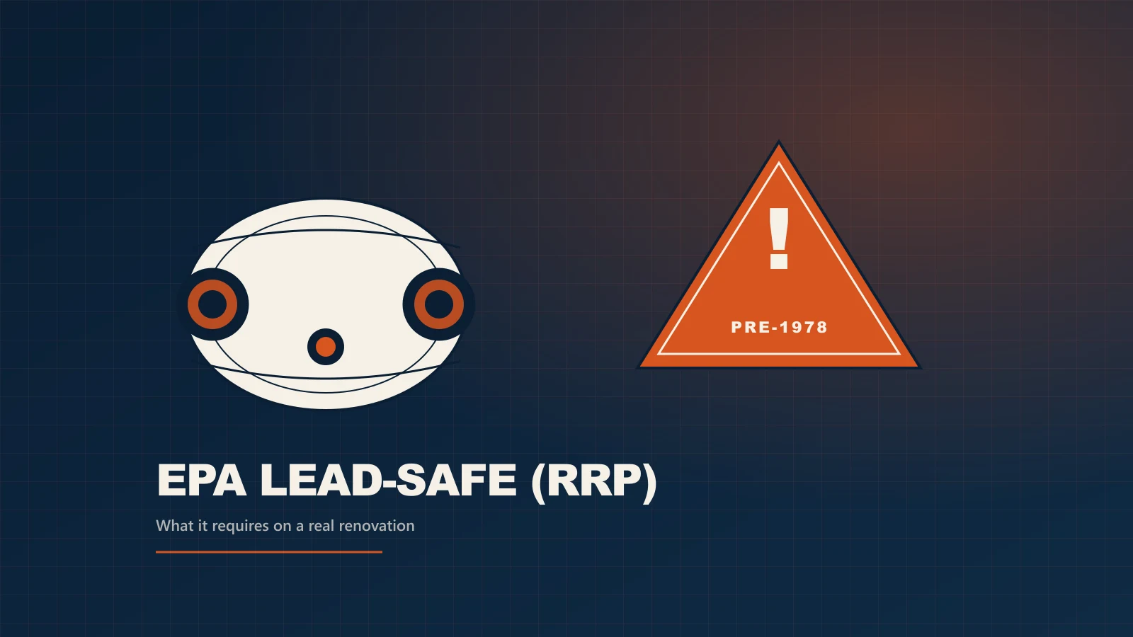 Lead-safe renovation containment with plastic sheeting and HEPA equipment