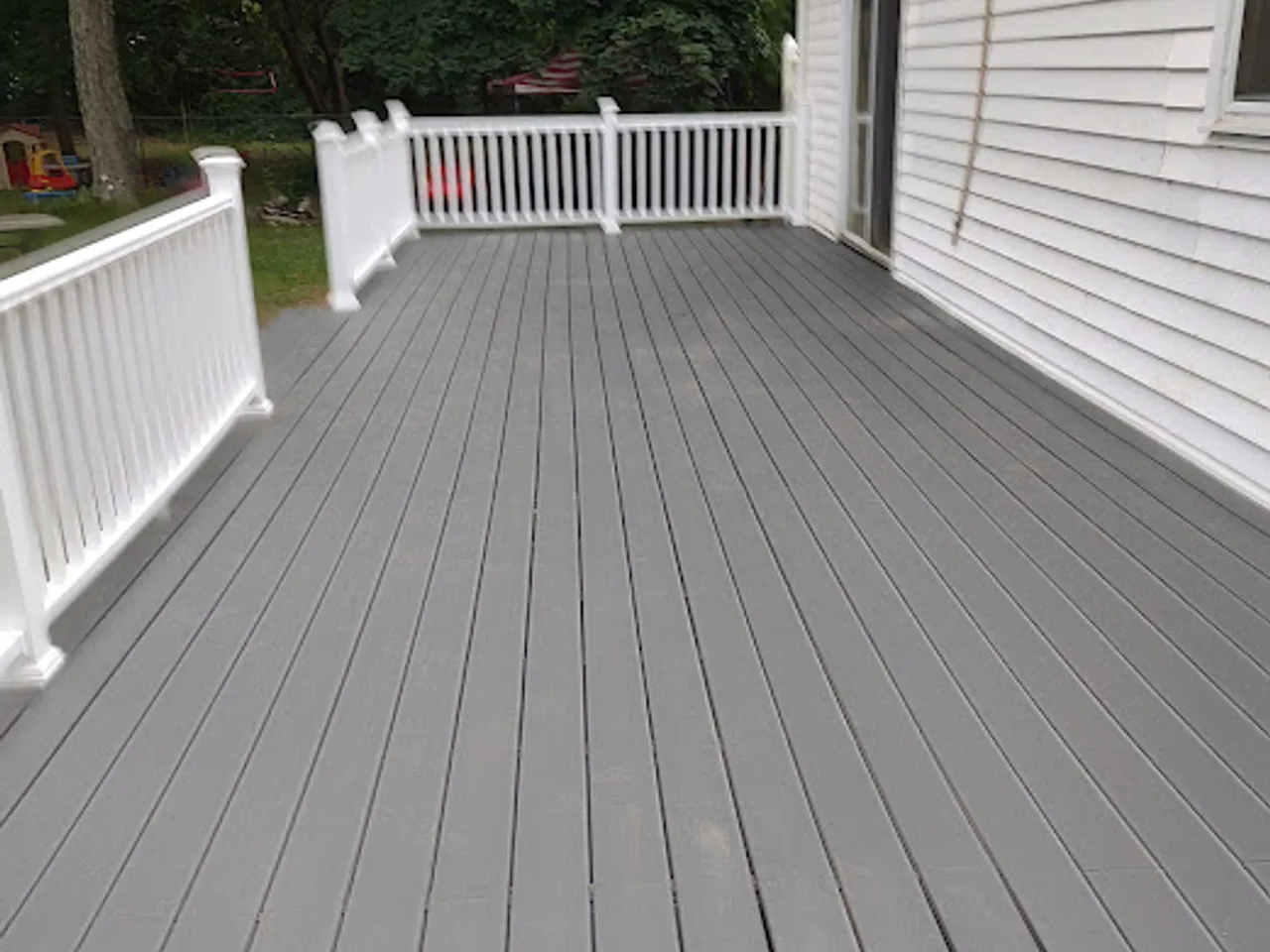 Deck rebuild + expansion in Norton, MA, after