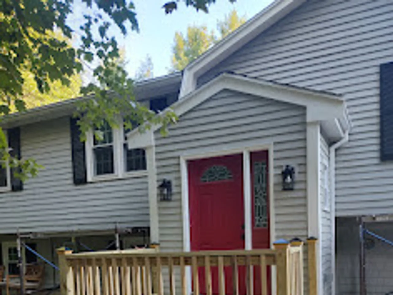 Front porch addition in Mansfield, MA, after